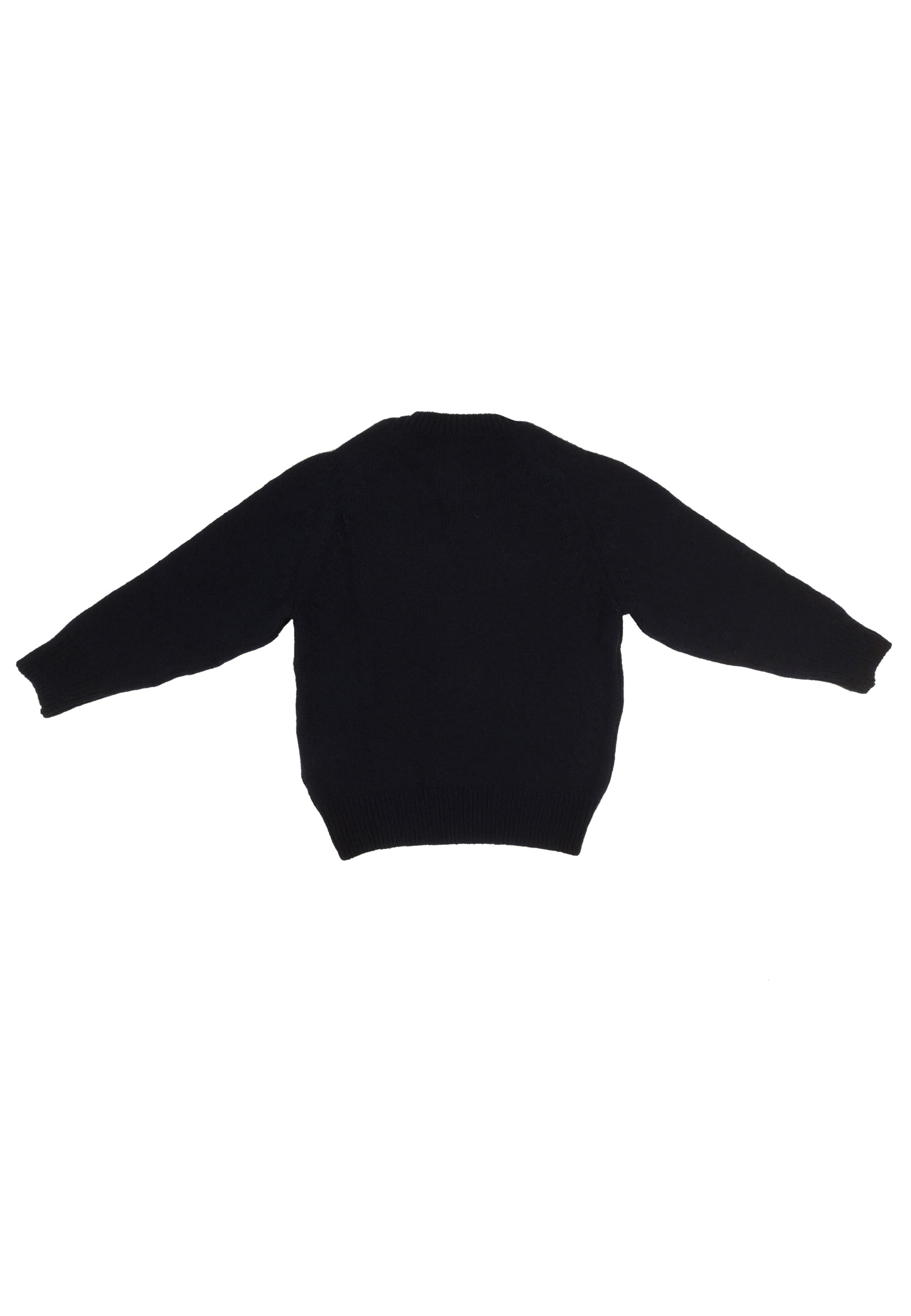 Maglia bambino Ralph Lauren blu in misto cashmere