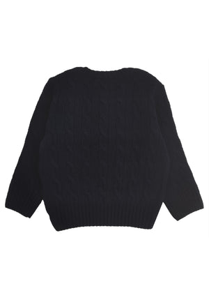 Ralph Lauren maglia blu bambino in misto cashmere
