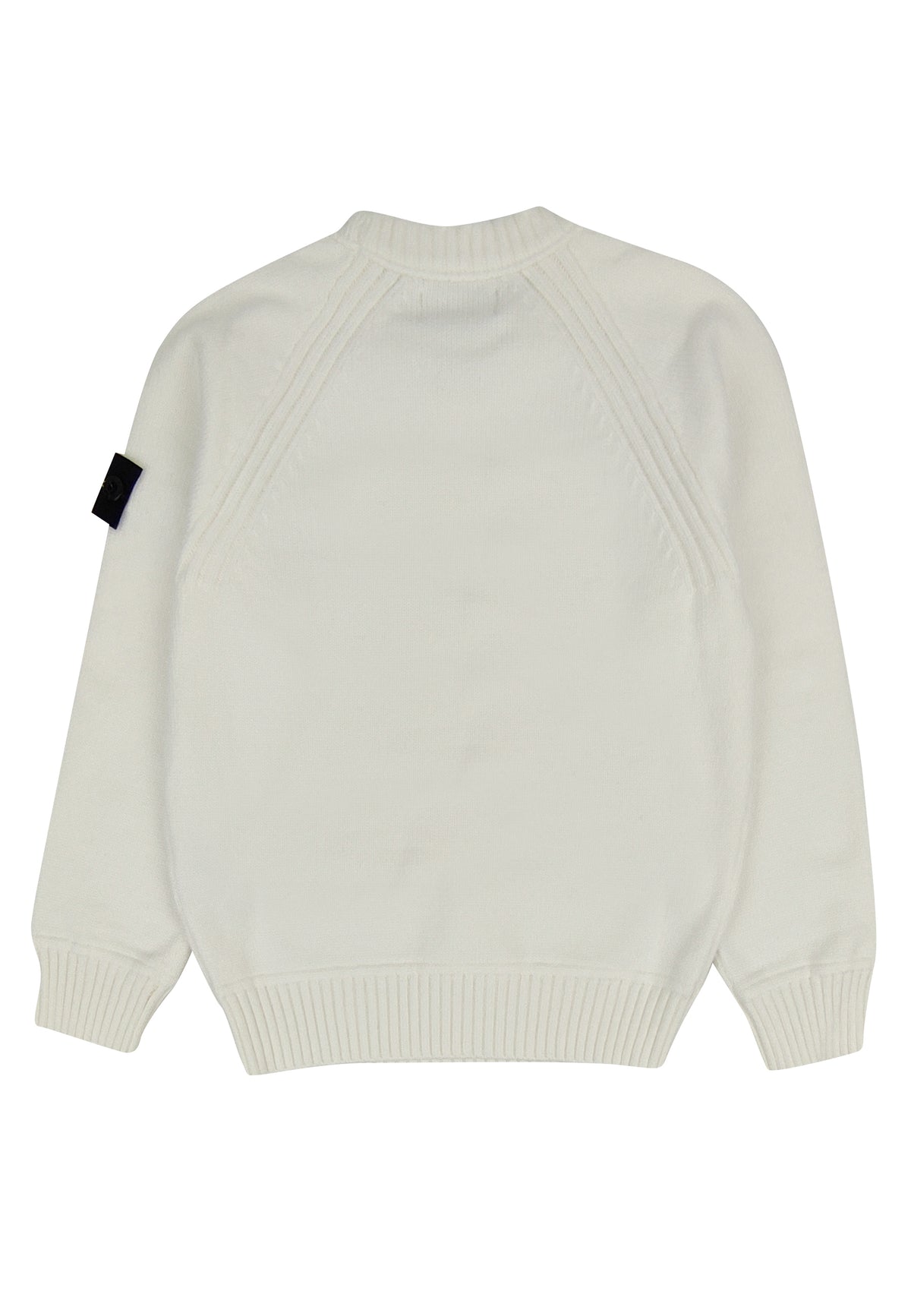 Maglia bambino Stone Island bianca in misto cotone