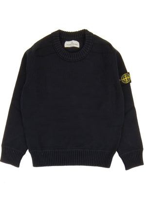 Maglia bambino Stone Island blu in misto cotone | ViaMonte Shop
