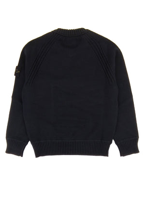 Maglia bambino Stone Island blu in misto cotone | ViaMonte Shop