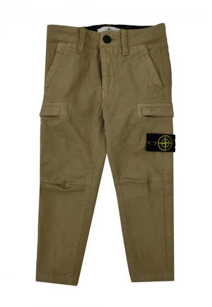 Pantalone bambino Stone Island beige in cotone