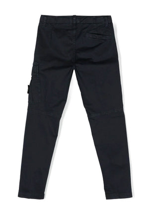 Pantalone bambino Stone Island blu navy in cotone