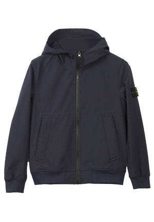 Giubbino bambino Stone Island nero in tessuto tecnico