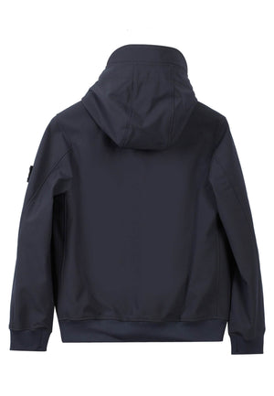 Giubbino bambino Stone Island nero in tessuto tecnico