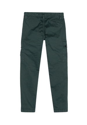 Pantalone bambino Stone Island verde petrolio in cotone