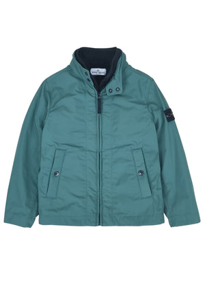 Giubbino bambino Stone Island verde in tessuto tecnico
