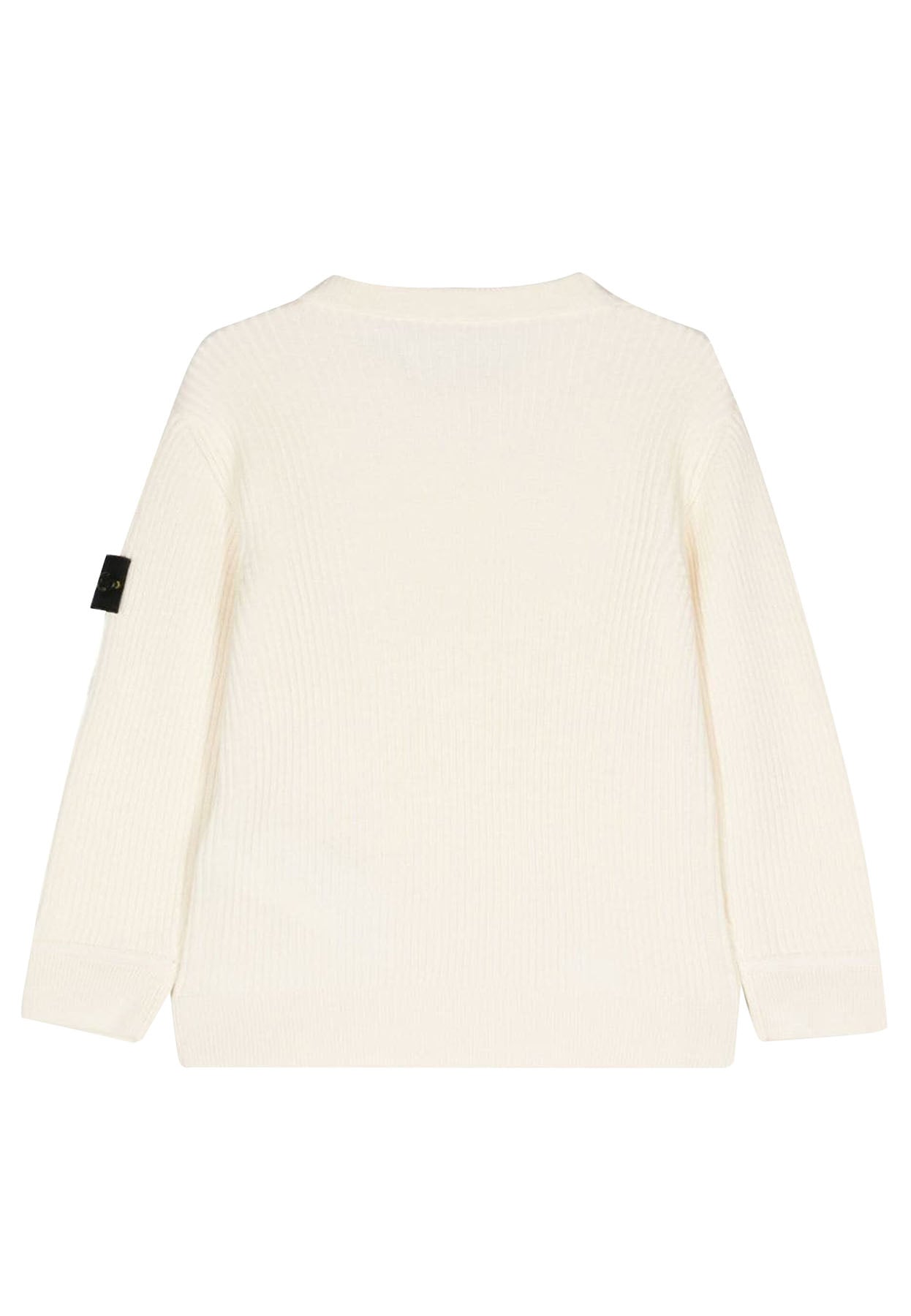 Maglia bambino Stone Island bianca in lana