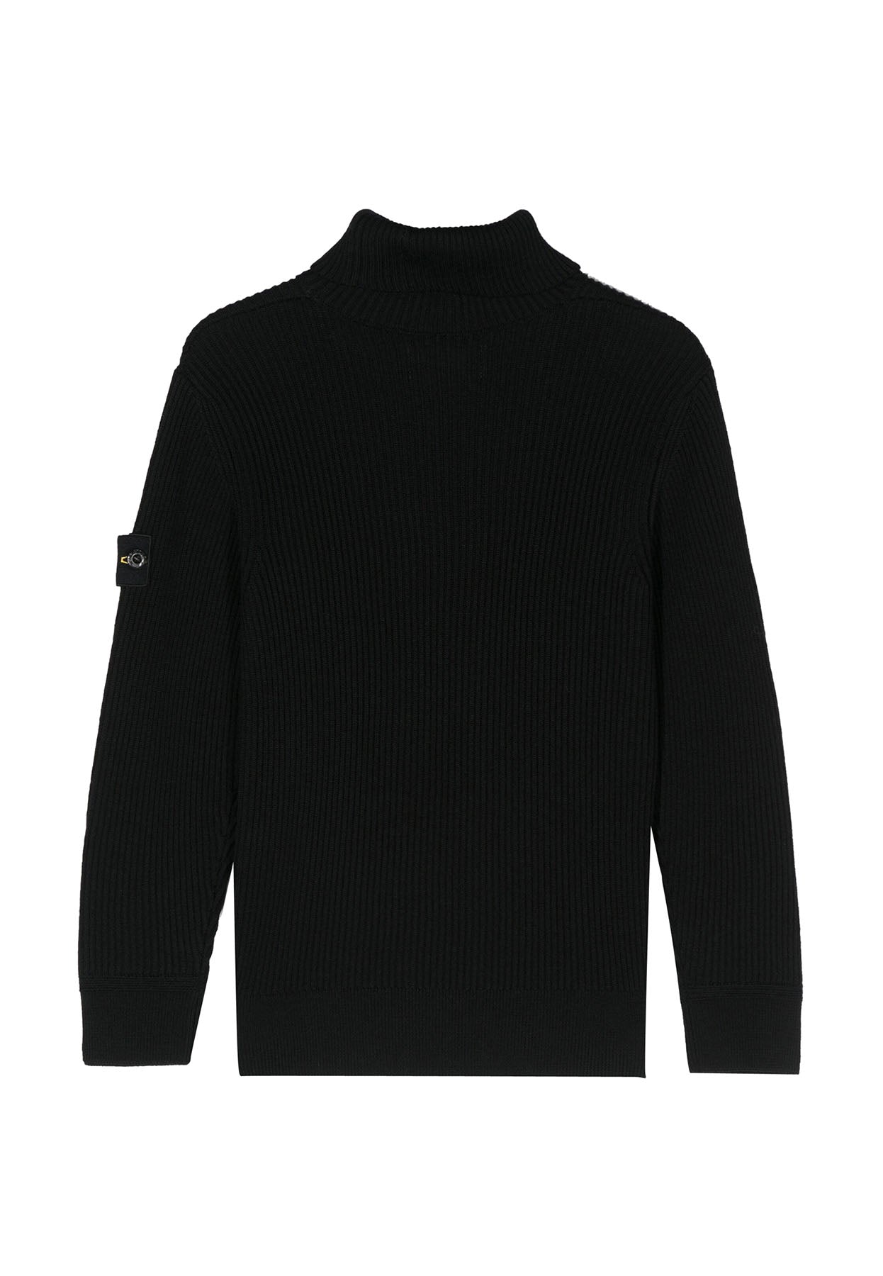 Maglia dolcevita bambino Stone Island nera in lana