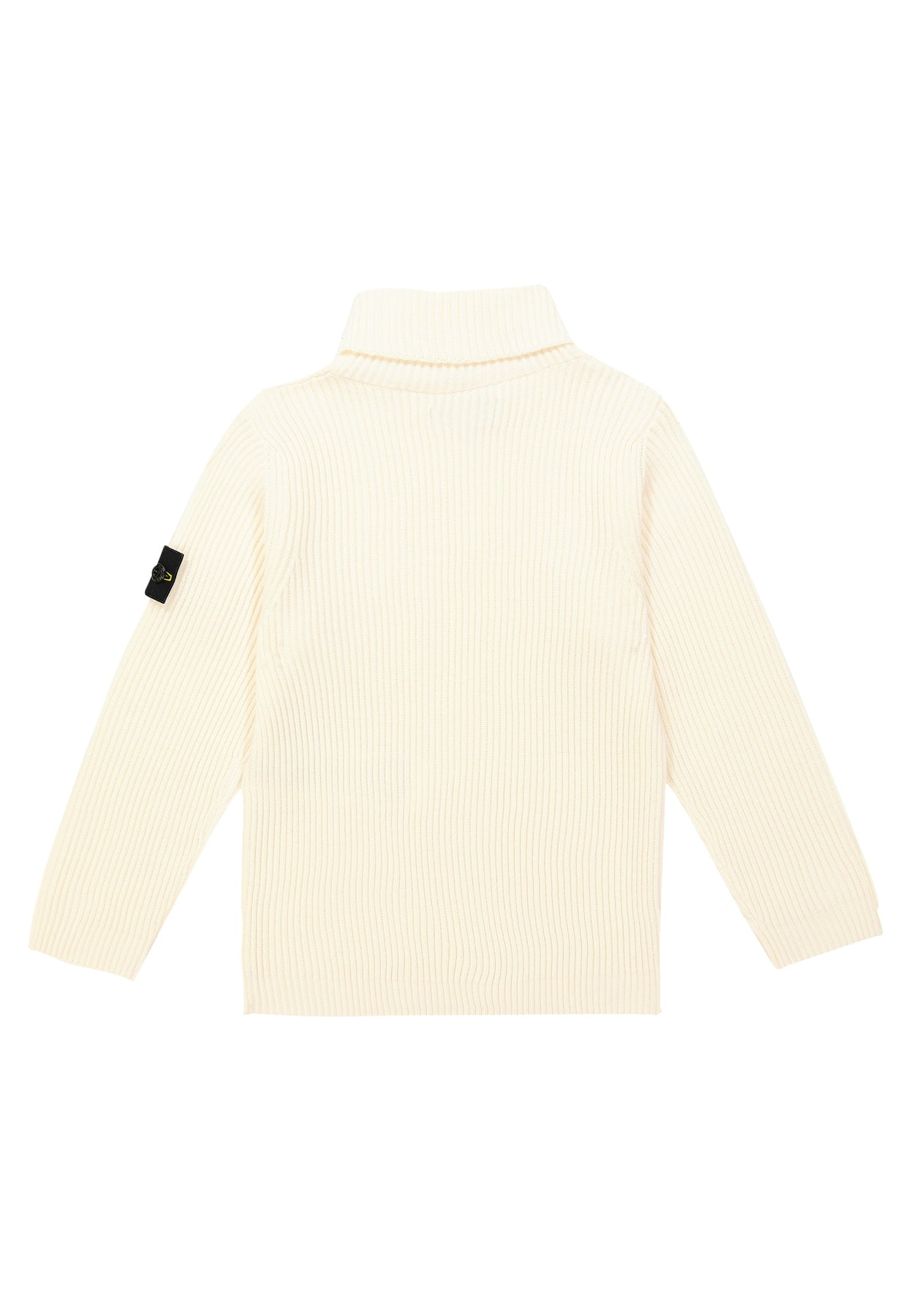 Maglia dolcevita bambino Stone Island bianca in lana