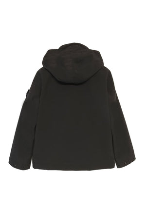 Giubbino bambino Stone Island nero in tessuto tecnico
