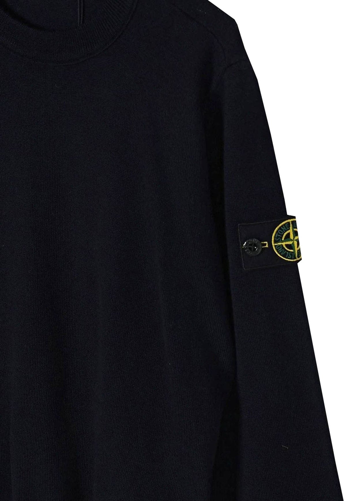 Maglia bambino Stone Island nera in lana