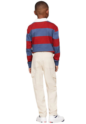 Pantalone bambino Tommy Hilfiger beige in cotone