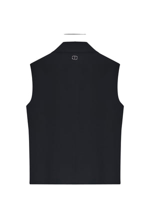 Gilet bambina Twinset nero in misto viscosa