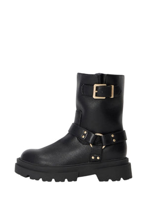 Stivaletto bambina Twinset nero effetto pelle
