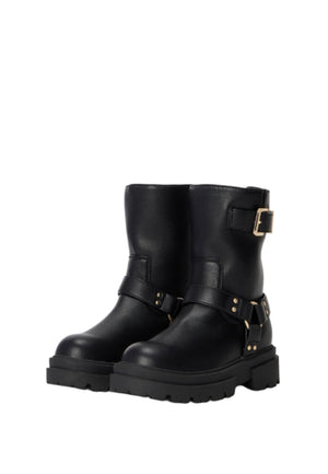 Stivaletto bambina Twinset nero effetto pelle