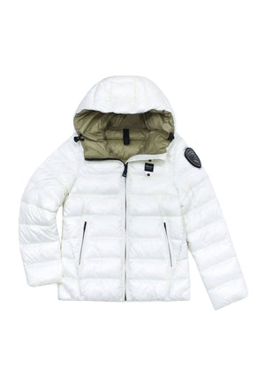 Giubbino Charme bambina Blauer bianco in nylon