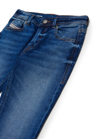 Jeans bambina Diesel blu in denim di cotone