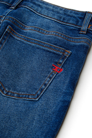 Jeans bambina Diesel blu in denim di cotone