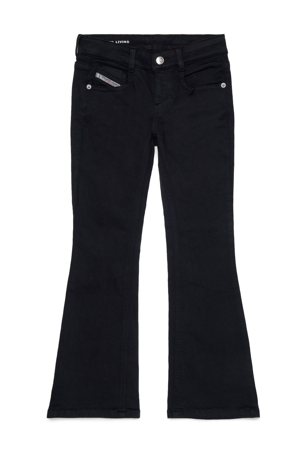 Jeans bootcut d-Arry bambina Diesel nero in denim | ViaMonte Shop