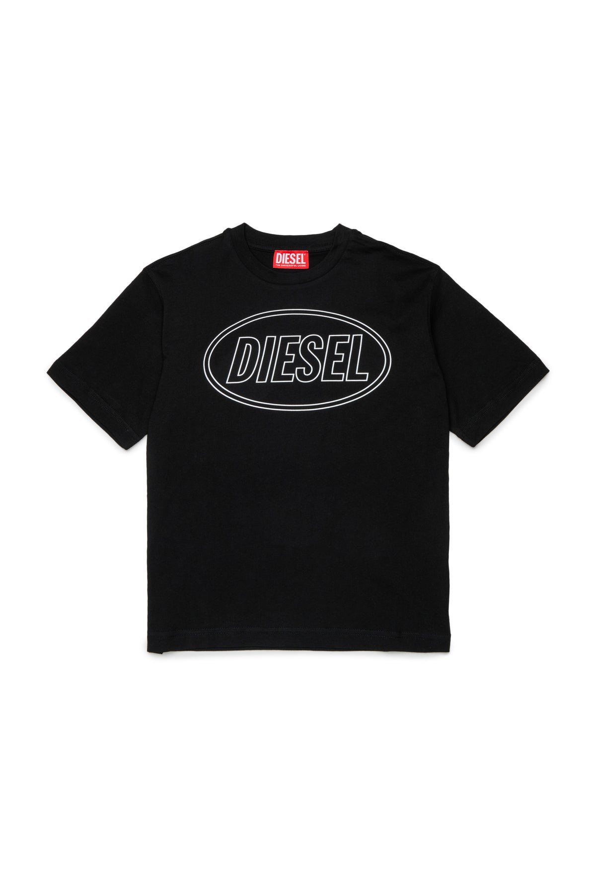 T-shirt bambino Diesel nera in cotone | ViaMonte Shop