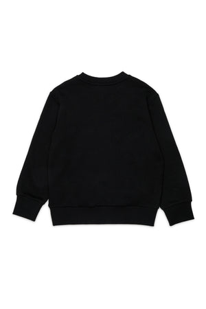 Felpa bambino Diesel nera in cotone