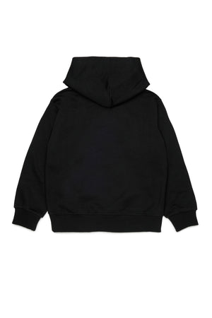 Felpa bambino Diesel nera in cotone
