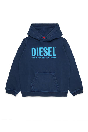Felpa bambino Diesel blu scuro in cotone