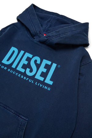 Felpa bambino Diesel blu scuro in cotone