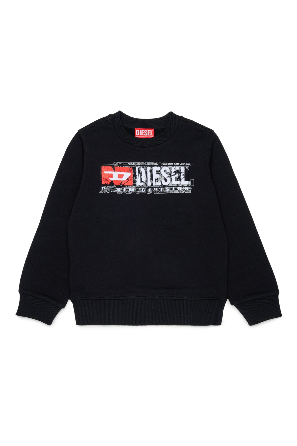 Felpa slomix bambino Diesel nera in cotone | ViaMonte Shop
