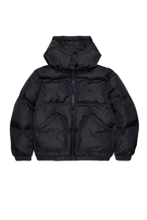 Giacca puffer bambino Diesel nera in nylon