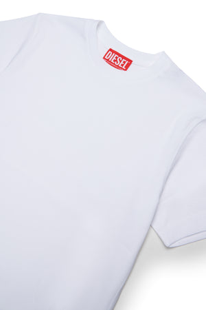 T-shirt bambino Diesel bianca in cotone | ViaMonte Shop