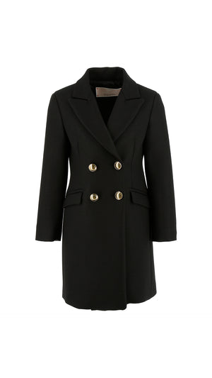 Cappotto bambina Elisabetta Franchi La Mia Bambina nero in misto viscosa | ViaMonte Shop
