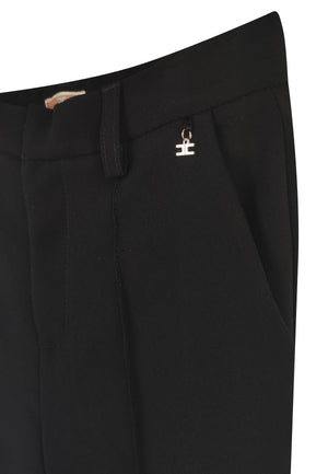 Pantalone bambina Elisabetta Franchi La Mia Bambina nero in crepe | ViaMonte Shop