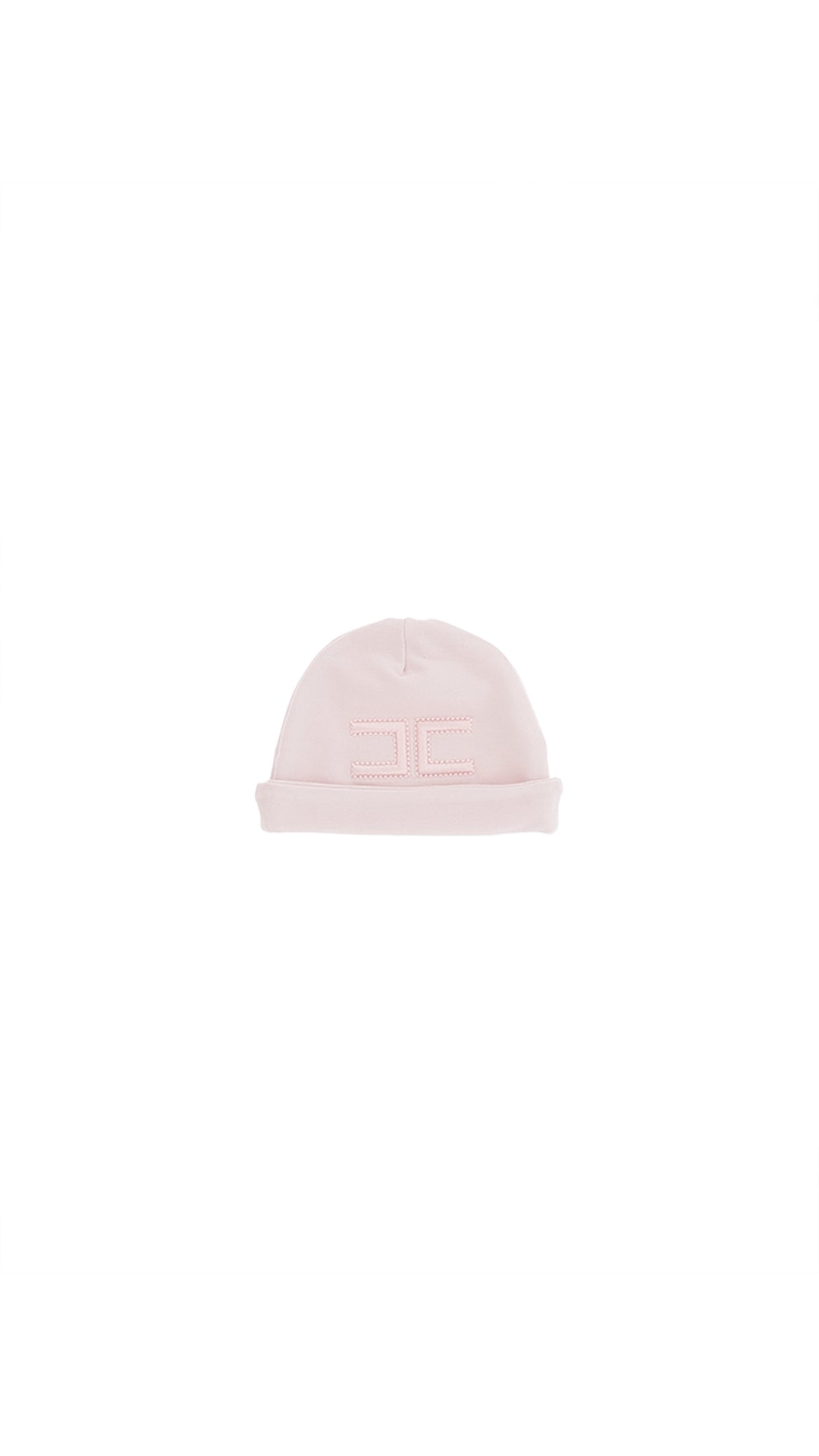 Cappellino neonata Elisabetta Franchi La Mia Bambina rosa in felpa di cotone | ViaMonte Shop