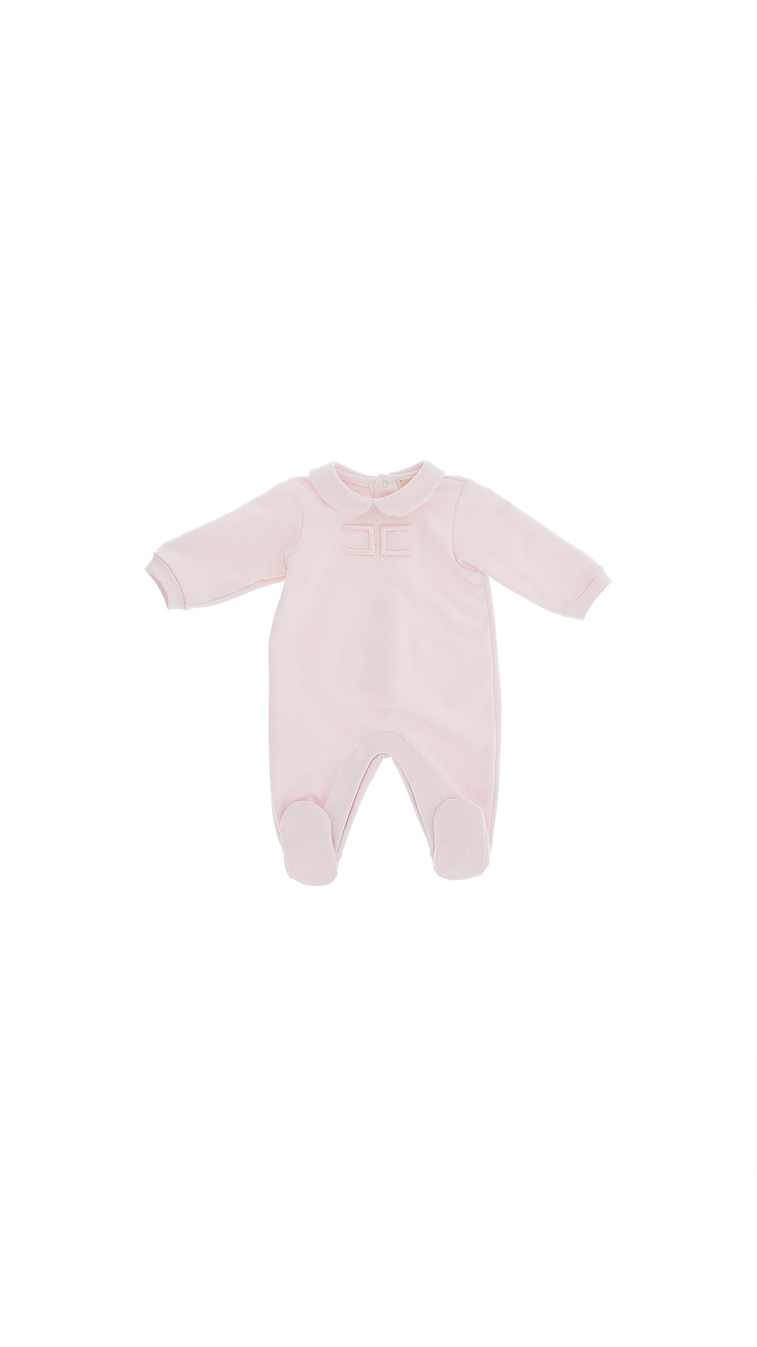 Tutina neonata Elisabetta Franchi La Mia Bambina rosa in felpa di cotone | ViaMonte Shop