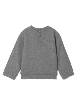 Felpa neonato Emporio Armani grigia in cotone