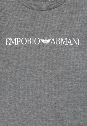 Felpa neonato Emporio Armani grigia in cotone