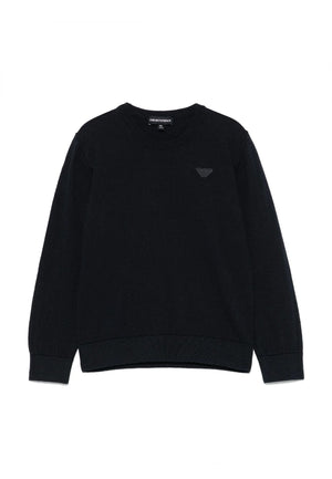 Maglia bambino Emporio Armani blu navy in cotone