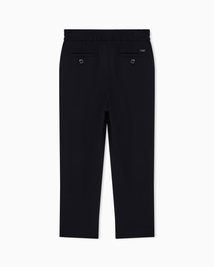 Pantalone bambino Emporio Armani blu in nylon misto viscosa | ViaMonte Shop