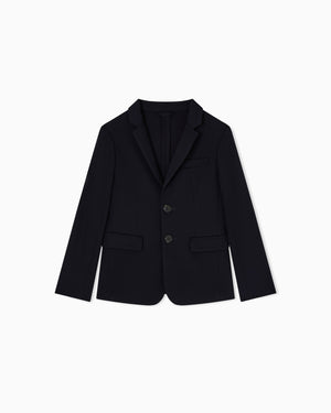 Giacca bambino Emporio Armani blu in nylon misto viscosa | ViaMonte Shop