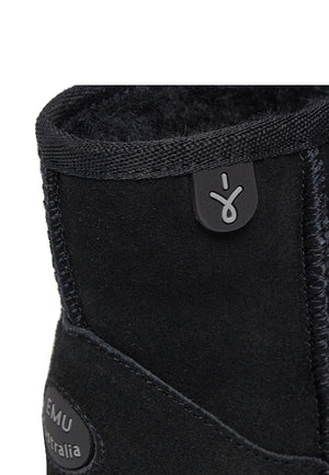 Stivaletto bambina EMU Australia wallaby mini nero in pelle scamosciata | ViaMonte Shop