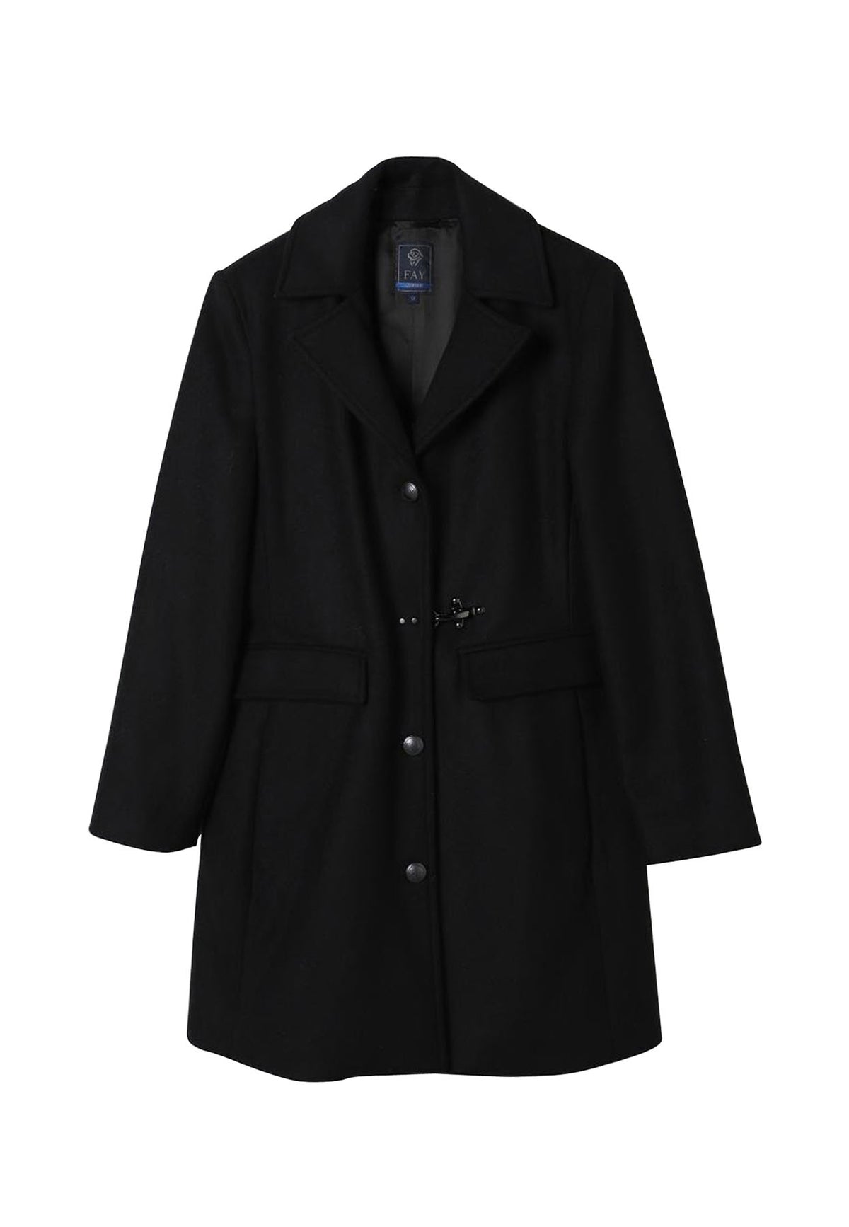 Cappotto bambina Fay nero in lana | ViaMonte Shop
