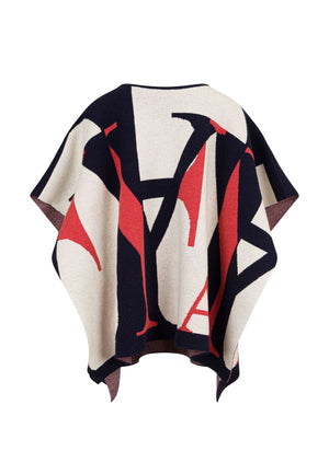 Poncho bambina Fay multicolor in lana e cashmere | ViaMonte Shop