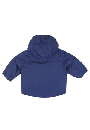 Giacca neonata K-Way Jacques Thermo Plus Double bluette in nylon | ViaMonte Shop