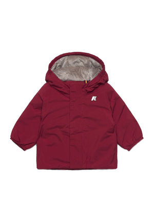 Giubbino neonato K-Way E. Jack soft touch marmotta rosso in nylon