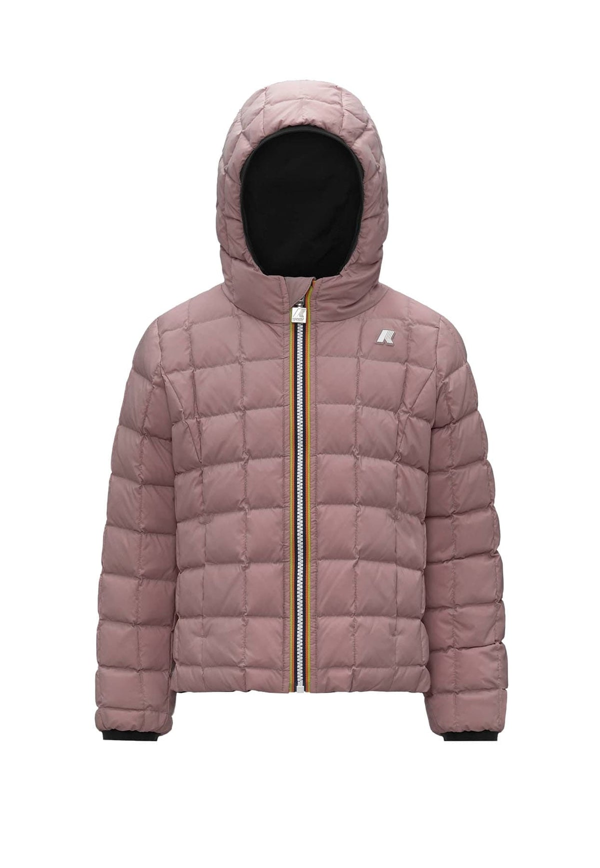 Giubbino bambina K-Way P. Lily thermo double nero/rosa in nylon | ViaMonte Shop