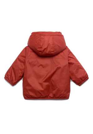 Giubbino neonato K--Way E. Le Vrai 4.0 Claudine orsetto rosso scuro in nylon