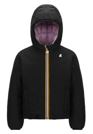 K-Way giubbino Lily eco nero/rosa bambina in nylon | ViaMonte Shop