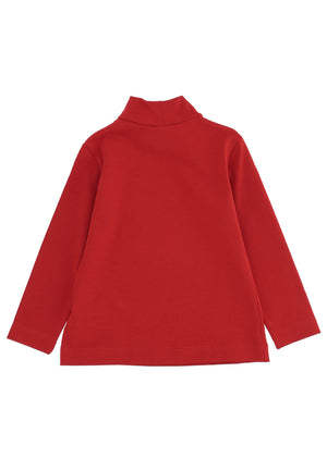 Lupetto bambina Monnalisa rosso in jersey elasticizzato | ViaMonte Shop